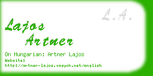 lajos artner business card